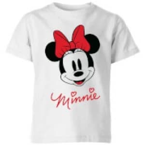 Disney Minnie Face Kids T-Shirt - White - 11-12 Years