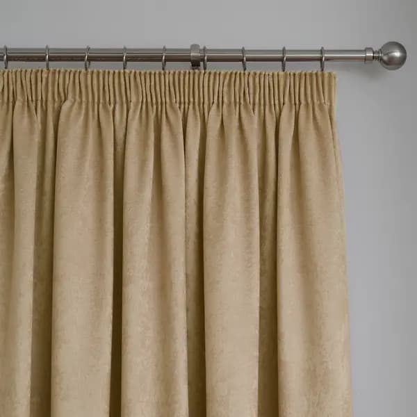 Fusion 'Galaxy' Pair of Light Reducing Thermal Effect Pencil Pleat Curtains Mustard