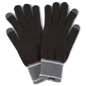 Puma Knit Gloves (pair) (black/Gray Heather, Medium/Large)