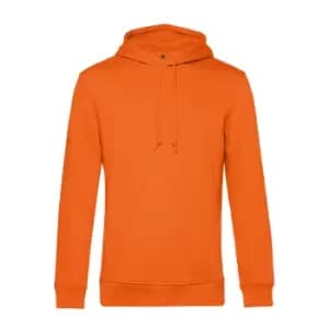 B&C Mens Organic Hooded Sweater (2XL) (Pure Orange)
