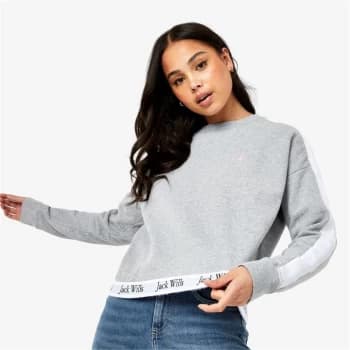 Jack Wills Alton Taped Logo Sweatshirt - Grey