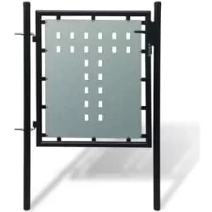 Vidaxl - Black Single Door Fence Gate 100 x 150cm Black