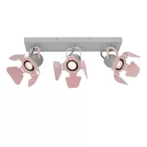 Picto Modern Ceiling Spotlight Bar Children - 3xGU10 - Pink