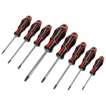 Sealey AK4323 Screwdriver Set 8pc Security TRX-Star* GripMAX - Red
