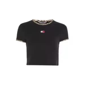 Tommy Jeans Tjw Crp Leo Binding Tee - Black