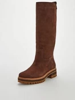 Timberland Courmayeur Valley Tall Knee High Boots - Brown, Dark Brown, Size 3, Women