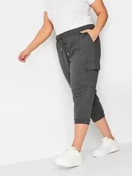 Yours Cargo Crop Jogger - Slate Grey, Size 22-24, Women