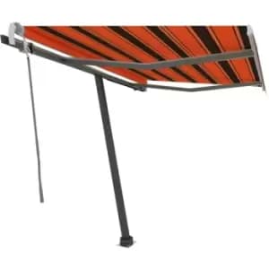 Vidaxl - Freestanding Manual Retractable Awning 300x250cm Orange/Brown Multicolour