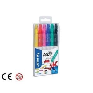 Pilot FriXion Medium Tip Erasable Felt Pen 2.5mm Tip Width 0.63mm Line Width Assorted Colours Ref 220300600 Pack of 6 Pens