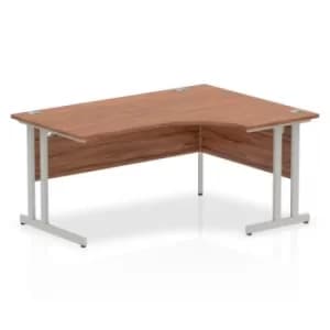 Impulse Cantilever 1600 Right Hand Crescent Desk Walnut