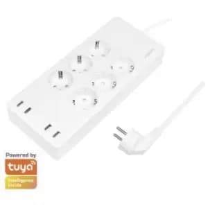 LogiLink SH0105 PG socket Individually switchable, incl. USB charging port, app-enabled, programmable, Energy consumption metering, Surge protection I