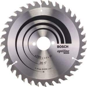 Bosch Optiline Wood Cutting Saw Blade 190mm 36T 30mm