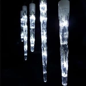 Robert Dyas 24 Bright White Multi-Action LED Icicle Chaser Indoor And Outdoor Lights - Mains Powered With Remote Control