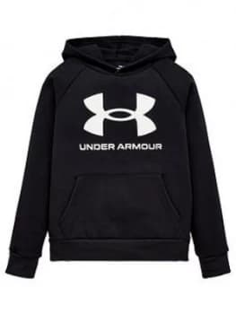 Urban Armor Gear Boys Childrens Rival Fleece Hoodie - Black/White Size M 9-10 Years