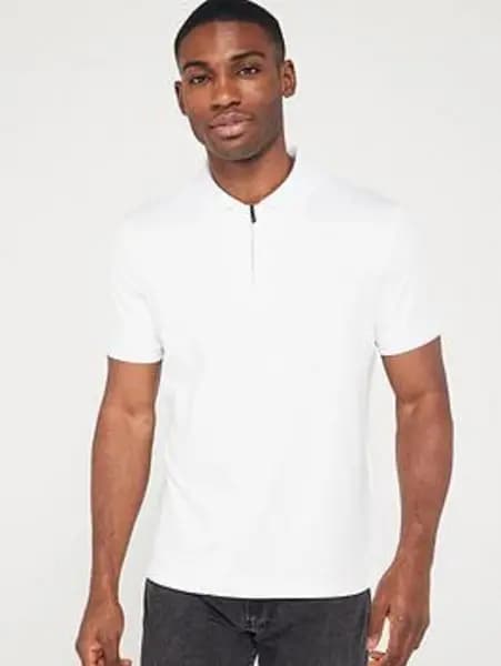 Calvin Klein Welt Zip Polo Shirt - Size S