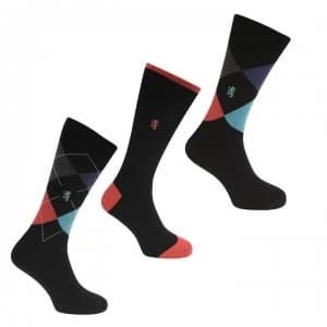 Pringle 3 Pack Socks - Black
