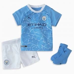 PUMA Man City Home Youth Mini Kit, Light Blue/Peacoat, size 1-2 Months, Clothing