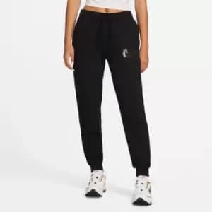 Swoosh Elasticated Waist Joggers with Glittery Logo Print