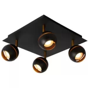 Lucide BINARI - Ceiling Spotlight - LED - 4x4,5W 2700K - Black