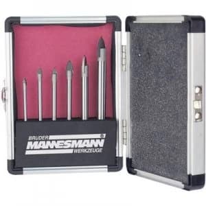 Brueder Mannesmann 54806 Tile and glass drill bit set 6 Piece Cylinder shank 1 Set