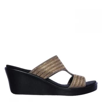 Skechers Rumble On Bling Gal Womens Sandals - Gold