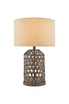 Lighting and Interiors Group The Lighting and Interiors Beaton Rattan Woven Base Table Lamp