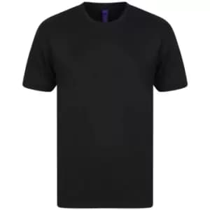 Henbury Mens HiCool Performance T-Shirt (4XL) (Black)