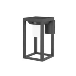 Bow LED Outdoor Wall Lantern Urban grey, Opal, Warm-White 3000K, IP44