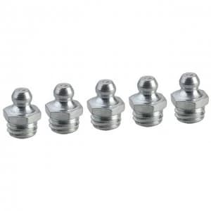 Faithfull Grease Nipple Straight M10 x 1.5 (Pack 5)