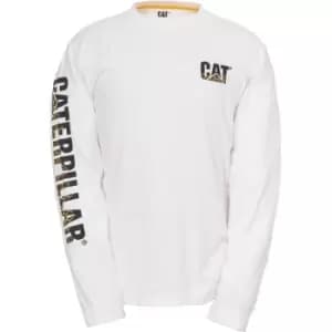 Caterpillar Mens Custom Banner T Shirt White S