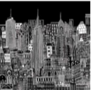 Art For The Home City Sketch Night Mural Wallpaper Paper