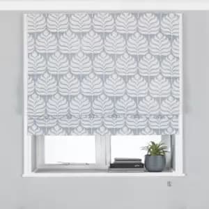 Horto Blue Blackout Roman Blind Blue