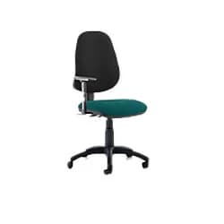 Dynamic Independent Seat & Back Task Operator Chair Height Adjustable Arms Eclipse Plus III Black Back, Maringa Teal Seat High Back
