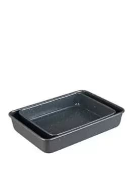Denby Set Of 2 Quantanium Roasting Trays