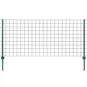 Vidaxl Euro Fence Steel 20X0.8 M Green