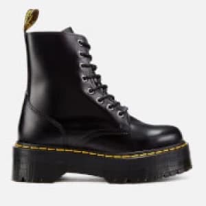 Dr. Martens Womens Jadon Polished Smooth Leather 8-Eye Boots - Black - UK 5