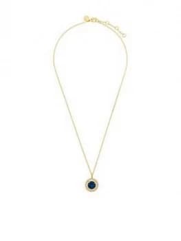 Accessorize Z Swarovski Sparkle Halo Pendant Necklace - Gold
