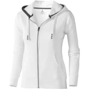 Elevate Womens/Ladies Arora Hooded Full Zip Sweater (L) (White)