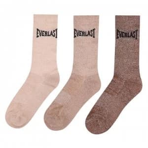 Everlast 3 Pack Crew Socks Mens - Brown