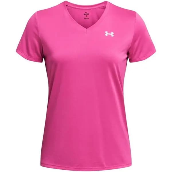 Under Armour Tech Solid T Shirt Ladies - Pink 12