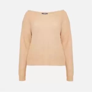 Missguided Plus Size Off Shoulder Jumper - Beige