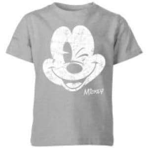 Disney Worn Face Kids T-Shirt - Grey - 11-12 Years
