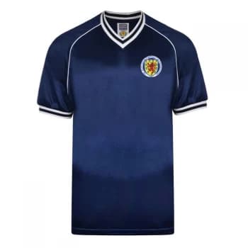Score Draw Draw Scotland 1982 Home Jersey - Navy/White