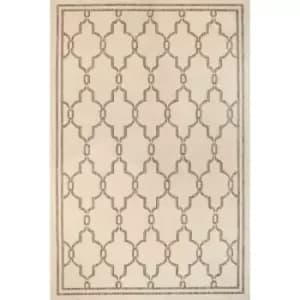 Terrace Spanish Tile Flatweave Outdoor Indoor Natural/Taupe Rug in 120 x 170cm (4x5'6'')