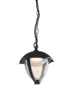 MEGAN Outdoor LED Pendant Ceiling Light Black, IP44 800lm 4000K 18.8cm
