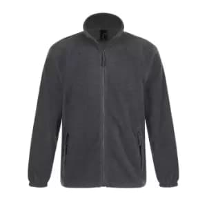 SOLS Mens North Full Zip Outdoor Fleece Jacket (4XL) (Grey Marl)