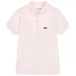 Lacoste Junior Boys Pique Logo Polo Shirt - Pink