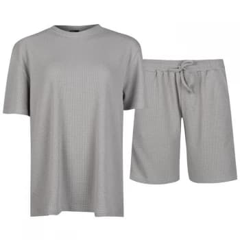 Fabric Fabric Waffle Pyjama Set - Charcoal