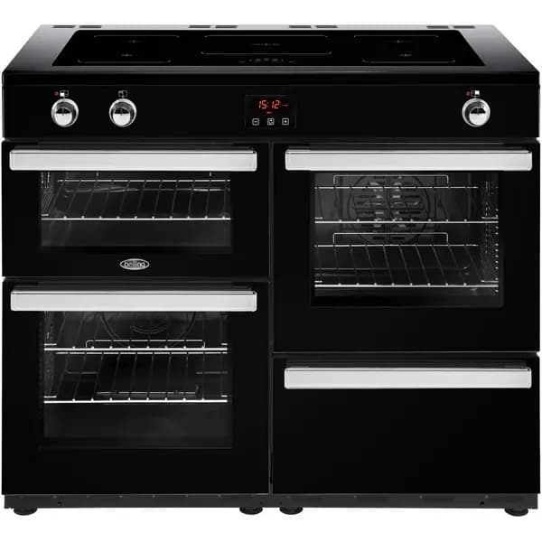 Belling Cookcentre 110Ei 110cm Electric Induction Range Cooker - Black 444444104