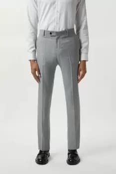 Mens Slim Fit Mid Grey Marl Suit Trousers